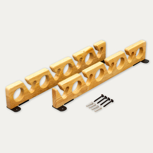 Type de montage mural en bois Présentoir de canne à pêche personnalisé pour quais - Product Image 1