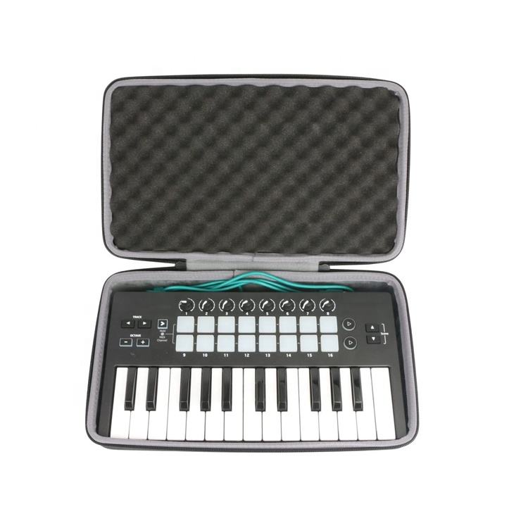 Hardshell Protection Travel Carrying Case Hard Keyboard Bag Gig Case für 25 Key MIDI Controller Keyboards mit Strong Dense Foam