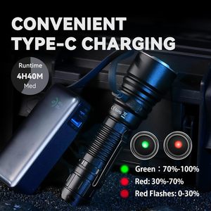 Lampe torche LED rechargeable USB super lumineuse 60W, 5000 lumens, longue autonomie, étanche IP44, portée du faisceau 1000M+ - Product Image 5