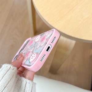 <span class=keywords><strong>Cover</strong></span> per <span class=keywords><strong>iPhone</strong></span> 17 <span class=keywords><strong>Pro</strong></span> <span class=keywords><strong>Max</strong></span> con Design 3D Fragola e Fiori, in TPU+PC, Glitter Stellato, Antiurto, <span class=keywords><strong>Rosa</strong></span>, per Donne, Compatibile con 16 15 14 Plus - Product Image 5