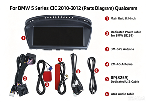 Autoradio Android à double système HD de 8.8 pouces, lecteur multimédia, écran tactile, pour BMW série 5 F10 F11 CIC 2010-2012, Carplay sans fil - Product Image 2