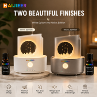 Diffuseur d'arômes créatif en forme de nuage de pluie, débit d'eau réglable, lumière LED 7 couleurs, humidificateur ultrasonique, huile essentielle parfumée, hôtel