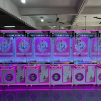 Máquina recreativa de grúa de garras operada con monedas para premios, juguetes y regalos, de metal, con enchufe CN