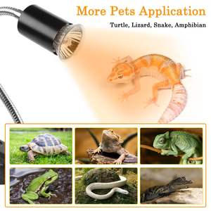 <span class=keywords><strong>Lampe</strong></span> de bain de soleil UVB/UVA 25W/50W la plus vendue pour aquarium de tortues avec <span class=keywords><strong>support</strong></span> et minuterie, en plastique et aluminium - Product Image 4