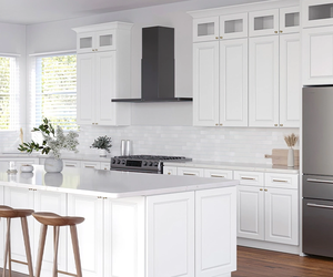 Cuisine moderne modulaire en bois blanc sur mesure avec armoires de base pour évier pour appartement, centre commercial et villa - Product Image 6