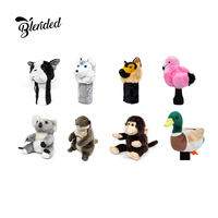 Housses de tête de golf créatives OEM en peluche de dessin animé, nouveauté, personnalisables en gros avec logo, housses uniques pour clubs de golf en forme d'animaux