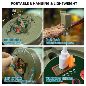 USB Rechargeable <b>LED</b> <b>Camping</b> Light, Portable Color-Changing Waterproof Tent <b>Lantern</b> for Outdoor <b>Camping</b> & Hiking USB Rechargeabl - Product Image 4