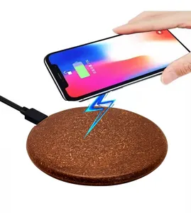 Eco friendly tech gadgets Coconut Slim 15W fast Charging pad Phone Wireless charger for Apple Samsung