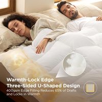 Couette en plumes King Size toutes saisons |   Meuble de rangement de luxe certifié Downpass pour hôtel, 8 compartiments d'angle