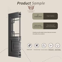 DEMEA Personalizado Huracán Resistencia al impacto Retro Rotura térmica Aluminio Vidrio laminado Ventana fija Puertas y ventanas de la casa