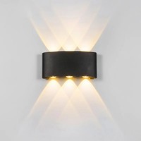 Lampe murale moderne en aluminium LED pour extérieur et intérieur, IP65, blanc/noir, pour la maison, les escaliers, la chambre à coucher, le chevet, la salle de bain