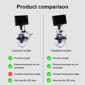Microscopio termostático de examen de instrumentos veterinarios de pantalla grande LCD de 7 pulgadas para evaluación de semen con función de calentamiento - Product Image 4