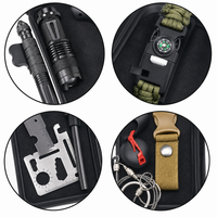 Kit de survie en milieu sauvage personnalisé avec logo OEM, 13 en 1, ensemble d'outils multifonctionnels, trousse de premiers soins, équipement de camping pour l'autodéfense