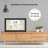 Jam Tangan Pria Premium Al Harameen Desain Modern Layar Sentuh Android Jam Muslim Azan Quartz Jam Meja 10' APP