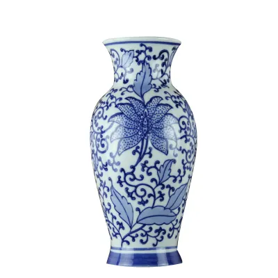 Günstige <span class=keywords><strong>Großhandel</strong></span> Jingdezhen Blau und Weiß Hängen Keramik Wand Vase