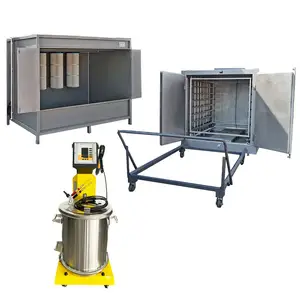 Professional Complete Powder Coat Painting System With Spray Booth and Curing Oven For Metal Substrate