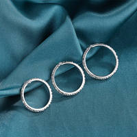 Expédition rapide de haute qualité 925 en argent Sterling croix bague pour les religieux plaine cercle anneau en gros