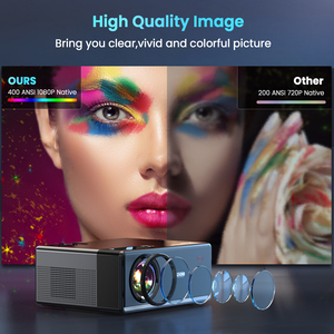Chất Lượng Cao Xách Tay Chiếu Cho Rạp Hát Tại Nhà Rạp Chiếu Phim Đầy Đủ HD 1080P 4K Máy Chiếu Không Dây Kết Nối Di Động Tương Thích - Product Image 2