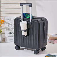 Valise multifonctionnelle à roulettes en plastique rigide léger, pour voyage de maternité, avec compartiment pour sac à dos