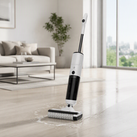 Nettoyeur de sols portatif à double réservoir, à air chaud, inclinable à 180 degrés, autonettoyant, humide/sec, avec filtre HEPA et moteur sans balais