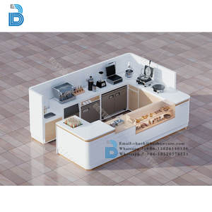 Cà phê nhỏ <span class=keywords><strong>kiosk</strong></span> thiết kế cà phê cửa hàng quầy bar tùy chỉnh bánh hiển thị Showcase cà phê <span class=keywords><strong>kiosk</strong></span> để bán - Product Image 2