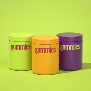 Cajas de Metal de Lujo con Logotipo Impreso Personalizado, Latas con Tapa de Rosca para Medicamentos y Gomitas, Envase Cilíndrico de Aluminio - Product Image 1