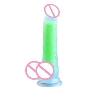 Offre Spéciale <span class=keywords><strong>pas</strong></span> <span class=keywords><strong>cher</strong></span> Arc-en-ciel Coloré Real Touch Feeling Silicone Gode Énorme masturbateur pour les femmes - Product Image 4