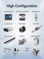 Machine de découpe laser à fibre LINCOLN, commande CNC, source laser MAX, refroidissement par eau, haute productivité, options de puissance 1500W-8000W