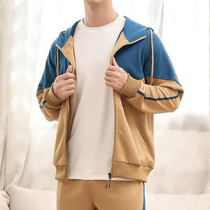 Ensemble de survêtement deux pièces en molleton 100 % coton respirant de haute qualité pour homme avec logo personnalisé – Collection Hiver - Product Image 3