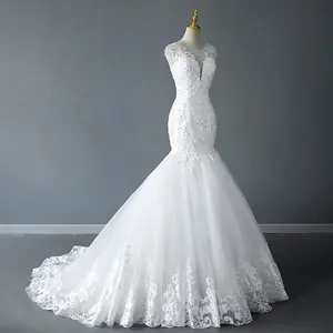 Vestido de casamento estilo europeu, sensual, profundo, decote em v, vestido de casamento, sereia, renda, apliques, renda, traseira, peixe, de cauda, 2022