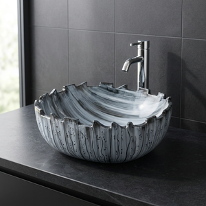 Évier de cuisine en céramique rectangulaire à poser, lavabo décoratif en céramique avec motif floral, articles sanitaires décoratifs d'Inde - Product Image 3