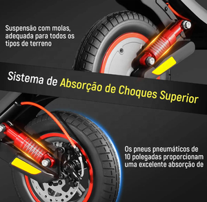 Scooter Eléctrico M1max de 500W con <span class=keywords><strong>Neumáticos</strong></span> de 10 Pulgadas, Velocidad Máxima de 32km/h, Vehículo Eléctrico Inteligente de <span class=keywords><strong>Dos</strong></span> Ruedas, Carga de 12kg, Disponible en Almacén de Brasil - Product Image 4