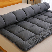 1 Stück weiß/dunkelgrau Polyester geste ppte Matratzen schoner mit Schnürung