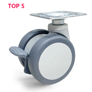 Factory OEM Twin Wheel 75mm Locking Top Plate Swivel 3 Inch Castor Wheel Baby Bed <strong>Casters</strong> with Brake - Product Image 1