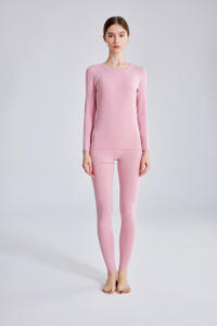 MereSports Set Intimo Termico da <span class=keywords><strong>Donna</strong></span> in Misto <span class=keywords><strong>Lana</strong></span> Merino e Modal, Traspirante e Leggero, 2 Pezzi per l'Inverno - Product Image 3