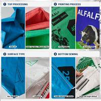 Sac d'alimentation pour volailles en PP tissé laminé BOPP de 25 kg, impression personnalisée, logo français, emballage pour l'alimentation des volailles, sac pour l'agriculture
