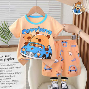 Combinaisons d'é<span class=keywords><strong>t</strong></span>é à manches courtes pour enfants, garçons et filles, ensembles de <span class=keywords><strong>t</strong></span>-shirts et shorts pour bébés, vêtements d'é<span class=keywords><strong>t</strong></span>é pour enfants pour garçons - Product Image 5