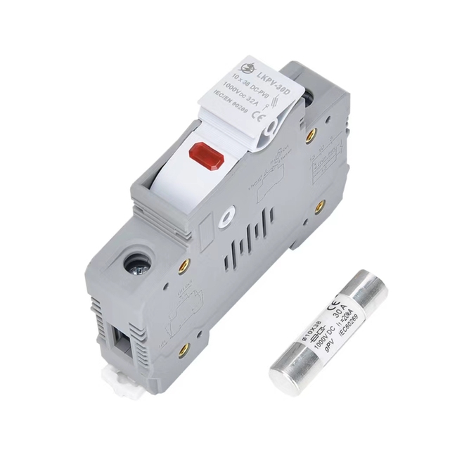 Leikexing High Quality Waterproof CE High Voltage DC Solar Fuse Holder Fuse Photovoltaic Fuse Box