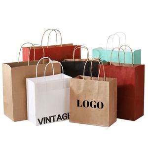 Bolsas de Papel Kraft Marrón con Asa para Llevar Comida, Biodegradables, Personalizadas con Impresión, para Tiendas, 2026 - Product Image 2