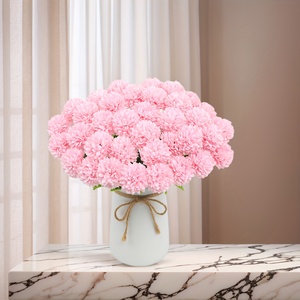 Ramo de <span class=keywords><strong>Flores</strong></span> <span class=keywords><strong>Artificiales</strong></span> de 10 Piezas - Arreglo Realista de Margaritas, Dalias y Crisantemos en Jarrón Blanco para Decoración del Hogar - Product Image 6