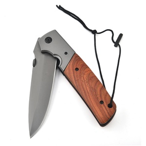 มีดพับ BRN แบบปรับแต่งได้ เกรด OEM สำหรับตั้งแคมป์ ใบมีดคมกริบ ทำจากเหล็กกล้าไร้สนิม 3CR13 ด้ามจับ ABS สีไม้ - Product Image 5