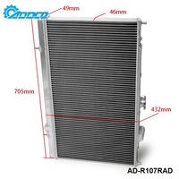 Radiador de aleación de refrigeración de carreras de aluminio ADDCO de 42mm y 2 filas para Mitsubishi Lancer EVO 4 5 6 IV V VI 97 98 99 00 AD-R107RAD