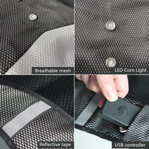 Contrôleur sans fil e-bike Hi Vis Scooter <span class=keywords><strong>réfléchissant</strong></span> Led course sécurité équitation sécurité maille Construction <span class=keywords><strong>gilet</strong></span> - Product Image 2
