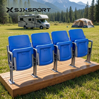 Siège de stade pliable avec dossier, structure métallique, chaise pliable pour tribune, pour arène sportive