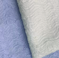 2402 #   Tissu en dentelle texturé ondulé en maille warp, polyester/spandex, imperméable et extensible pour vêtements de mode féminine, vente en gros