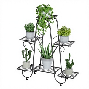 Soporte para Macetas de Hierro Forjado Cromado <span class=keywords><strong>NATURIX</strong></span> PA15, Decoración para el Hogar, Soporte de Piso para Plantas, Diseño Único para Jardín Exterior - Product Image 5