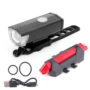 Yueli Bicycle <b>Lights</b> Set Head <b>Light</b> Tail <b>Light</b> USB <b>Rechargeable</b> <b>LED</b> IPX4 Waterproof Cycling Night Riding - Product Image 4