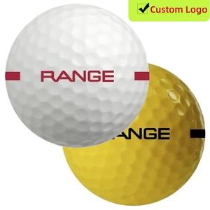 Balles <span class=keywords><strong>de</strong></span> <span class=keywords><strong>golf</strong></span> Surlyn 2 pièces avec logo personnalisé <span class=keywords><strong>Prix</strong></span> d'usine Balles d'entraînement en caoutchouc à conception personnalisable Practice <span class=keywords><strong>de</strong></span> <span class=keywords><strong>golf</strong></span> à vol limité - Product Image 1