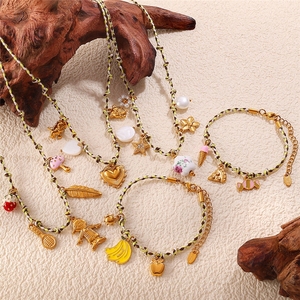 Bracelet chaîne en corde nouée style océan en acier inoxydable <span class=keywords><strong>E316L</strong></span>, collier inaltérable pour femme, bijoux - Product Image 3