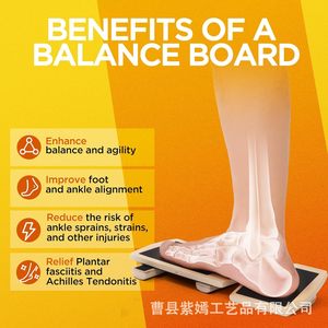 Planche d'équilibre en bois d'érable antidérapante pour yoga, pilates, renforcement des chevilles et entraînement en position debout - Product Image 4